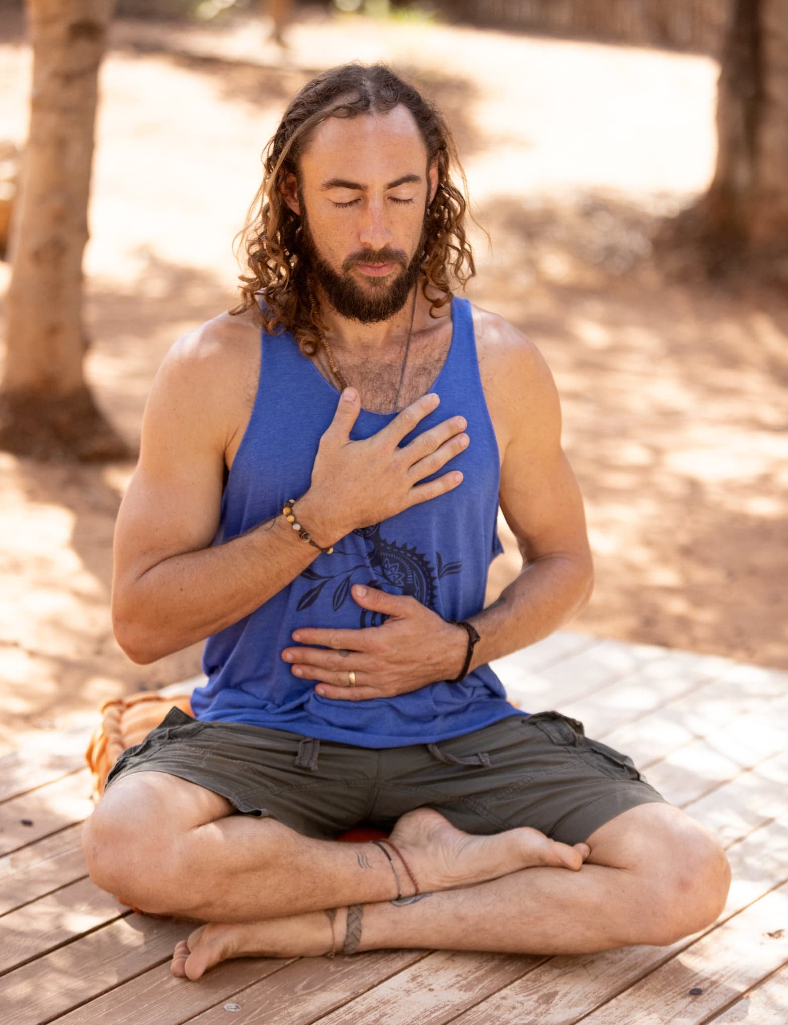 Ben meditating